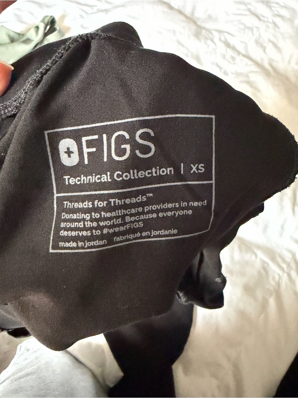 Women’s Figs Black Technical Collection scrub pants - Picture 2 of 3